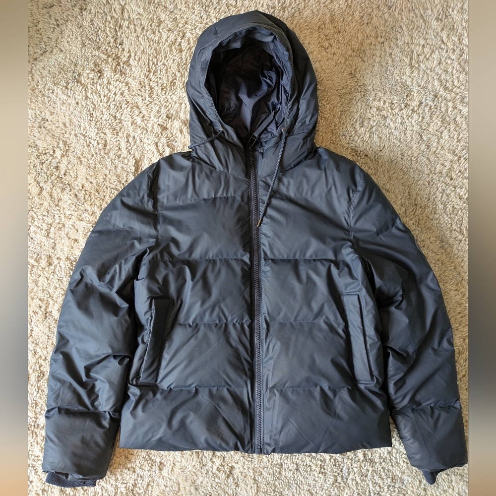 Rains Navy Waterproof Puffer Jacket